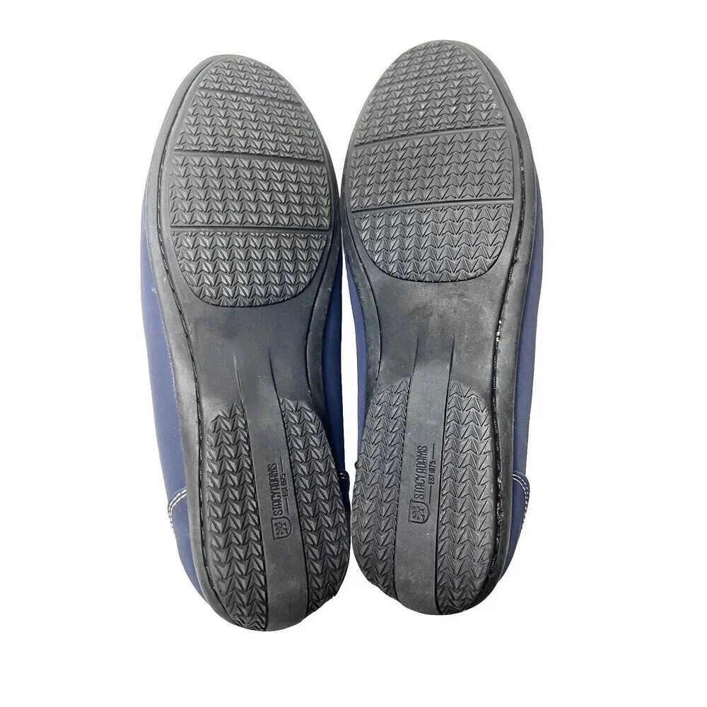 Stacy Adams Men's 10M Navy Moc Toe Bit Slip-on Driving Style Medallion Loafers - Picture 6 of 7